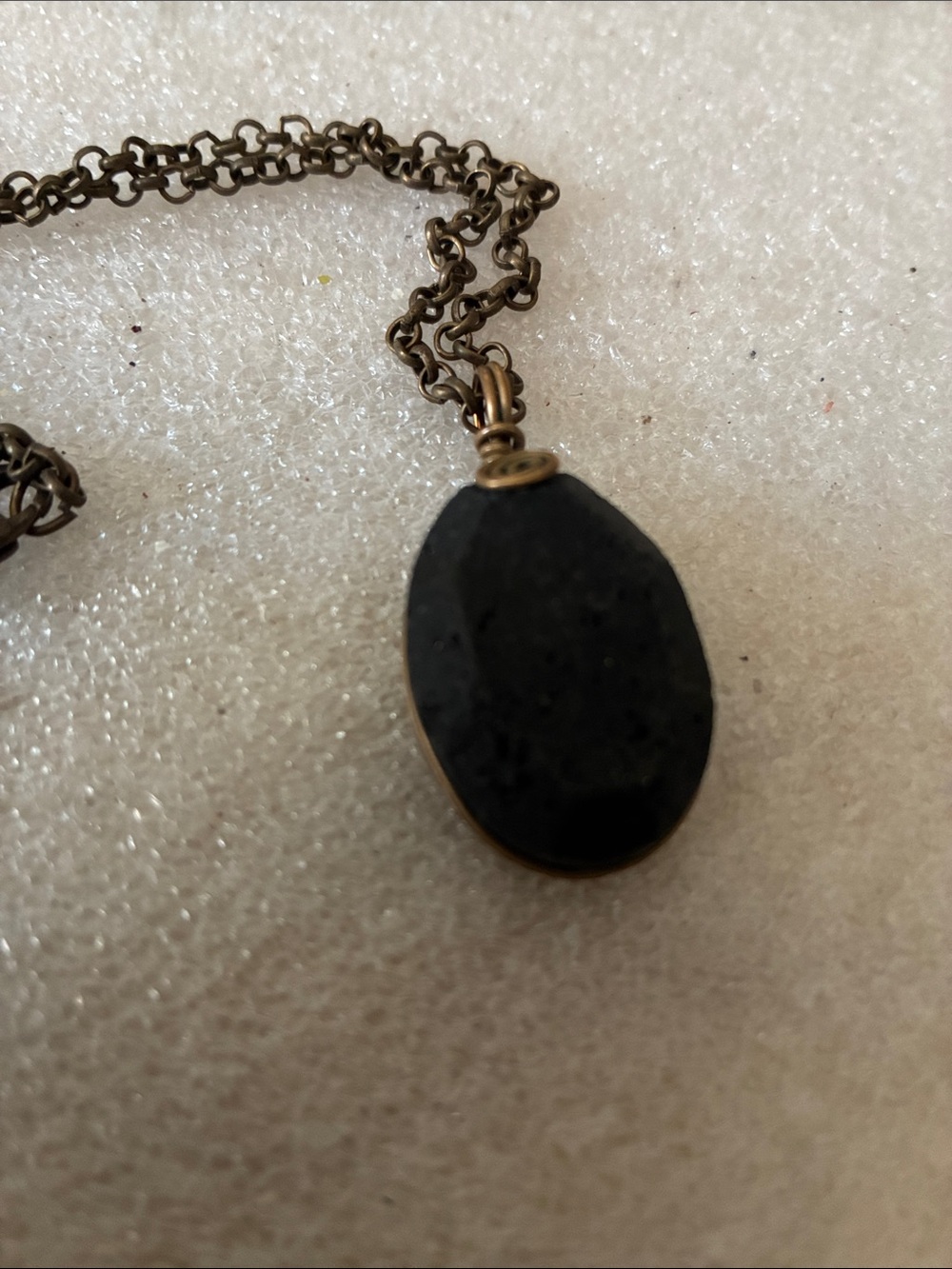 Antique cintamani stone Agni mani tote holy grail wish pendent